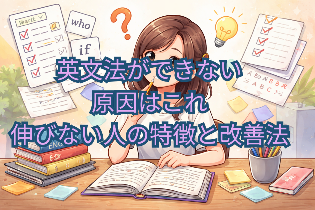 英文法ができない原因はこれ｜伸びない人の特徴と改善法