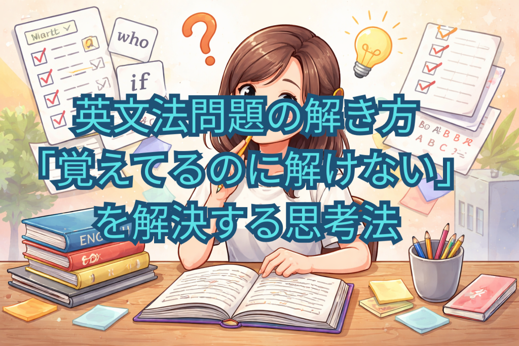 英文法問題の解き方｜「覚えてるのに解けない」を解決する思考法
