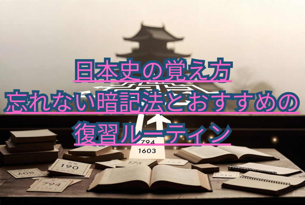 日本史の覚え方｜忘れない暗記法とおすすめの復習ルーティン