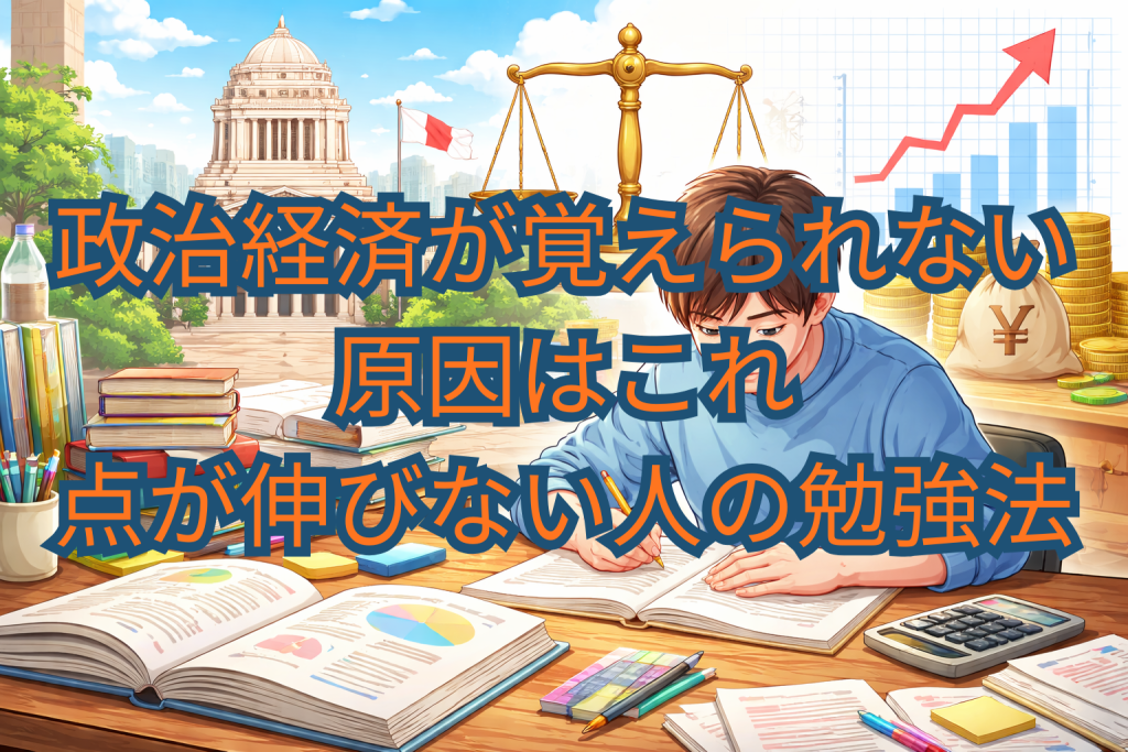 政治経済が覚えられない原因はこれ｜点が伸びない人の勉強法