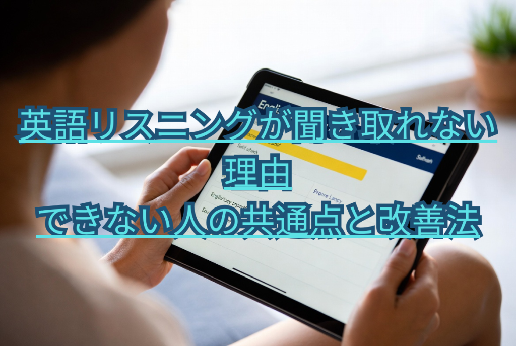 英語リスニングが聞き取れない理由｜できない人の共通点と改善法